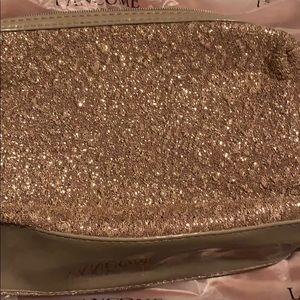NWT gold glitter Lancôme makeup bag!